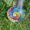 Mosaik  Garten Trittstein Farbverlauf Regenbogen Schnecke
