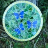 Mosaik  Garten Trittstein Schmetterlinge blau