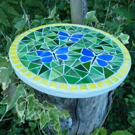 Mosaik  Garten Trittstein Schmetterlinge blau