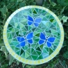 Mosaik  Garten Trittstein Schmetterlinge blau