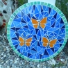 Mosaik  Garten Trittstein Schmetterlinge orange