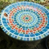 Beton Vogeltränke Mosaik Wasserschale Marienkäfer