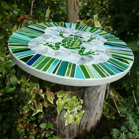 Mosaik  Garten Trittstein Dekostein rund Frosch