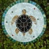 Mosaik  Garten Trittstein Dekostein rund Schildkröte