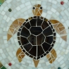 Mosaik  Garten Trittstein Dekostein rund Schildkröte