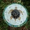 Mosaik  Garten Trittstein Dekostein rund Schildkröte