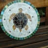 Mosaik  Garten Trittstein Dekostein rund Schildkröte