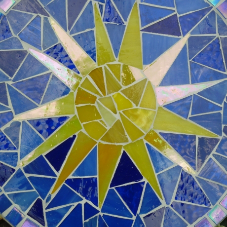 Mosaik  Garten Trittstein suncatcher Sonne