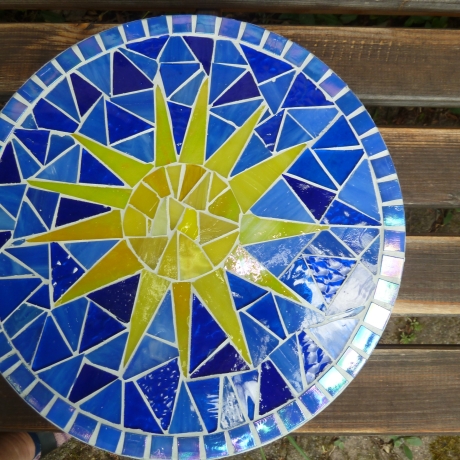 Mosaik  Garten Trittstein suncatcher Sonne