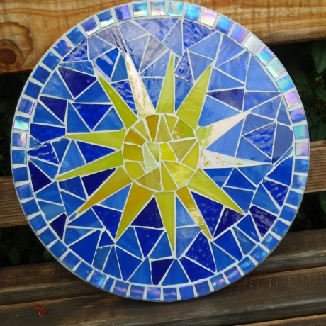 Mosaik  Garten Trittstein suncatcher Sonne