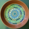 Mosaikschale Terracotta Schale rund grün petrol türkis 