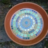 Mosaikschale Terracotta Schale rund grün petrol türkis 