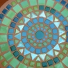 Mosaikschale Terracotta Schale rund grün petrol türkis 
