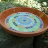 Mosaikschale Terracotta Schale rund grün petrol türkis 
