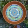 Mosaikschale Terracotta Schale rund grün petrol türkis 