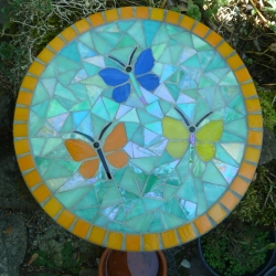 Mosaik  Garten Trittstein Schmetterlinge