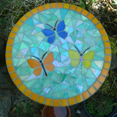 Mosaik  Garten Trittstein Schmetterlinge