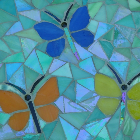 Mosaik  Garten Trittstein Schmetterlinge