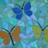 Mosaik  Garten Trittstein Schmetterlinge