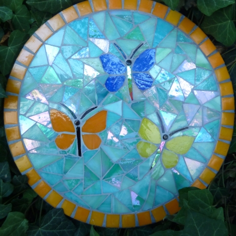 Mosaik  Garten Trittstein Schmetterlinge