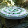 Mosaik  Garten Zierstein Dekostein rund Spirale