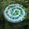 Mosaik  Garten Zierstein Dekostein rund Spirale