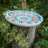 Beton Vogeltränke Mosaik Wasserschale Marienkäfer
