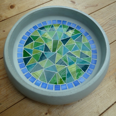 Beton Mosaikschale Obstschale Dekoschale