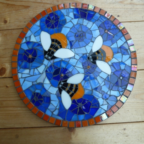 Mosaik  Garten Trittstein Bienen