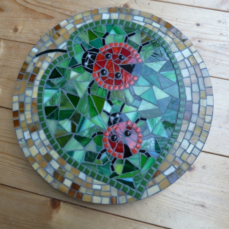 Mosaik  Garten Trittstein Marienkäfer