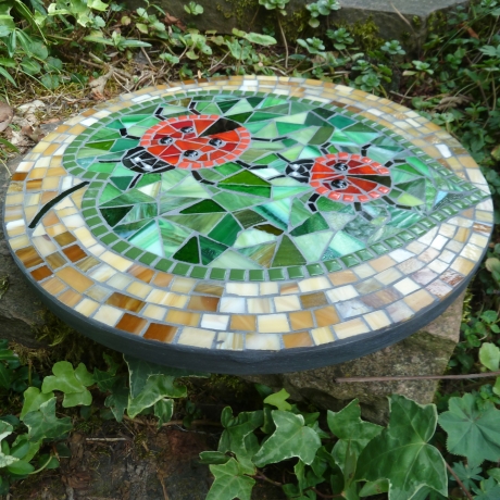 Mosaik  Garten Trittstein Marienkäfer