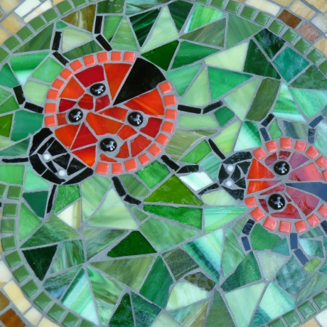 Mosaik  Garten Trittstein Marienkäfer