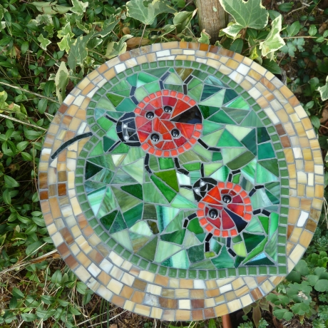 Mosaik  Garten Trittstein Marienkäfer