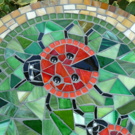 Mosaik  Garten Trittstein Marienkäfer
