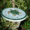 Mosaik  Garten Trittstein Dekostein rund Schildkröte