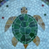 Mosaik  Garten Trittstein Dekostein rund Schildkröte