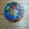 Mosaik  Garten Trittstein Farbverlauf Regenbogen Schnecke