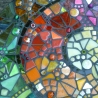 Mosaik  Garten Trittstein Farbverlauf Regenbogen Schnecke