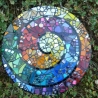 Mosaik  Garten Trittstein Farbverlauf Regenbogen Schnecke