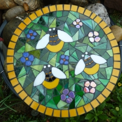 Mosaik  Garten Trittstein Bienen