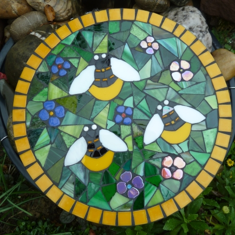 Mosaik  Garten Trittstein Bienen