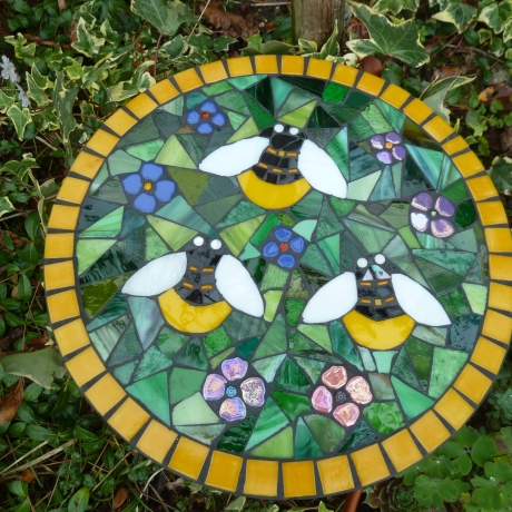 Mosaik  Garten Trittstein Bienen