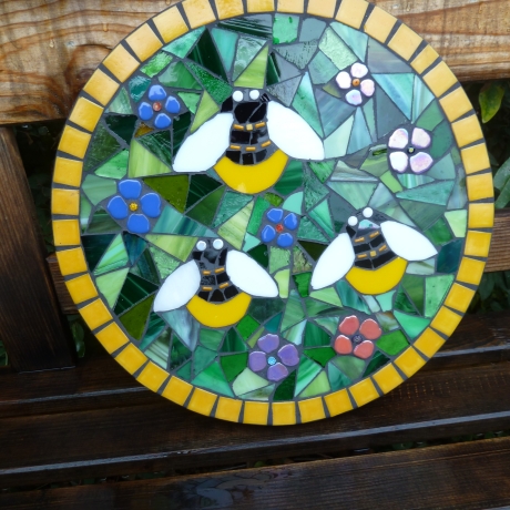 Mosaik  Garten Trittstein Bienen