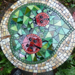 Mosaik  Garten Trittstein Marienkäfer