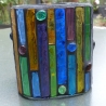 Buntes Glas Mosaik Windlicht 