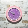 Wanduhr rosa,  mit Funkuhrwerk, Upcycling 