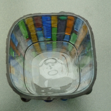 Buntes Glas Mosaik Windlicht 