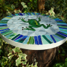 Mosaik  Garten Trittstein Dekostein rund Frosch