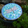 Mosaik  Garten Trittstein Dekostein rund Libelle