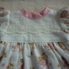 Süßes Puppenkleid für Puppengröße 37 - 40 cm. Musselin